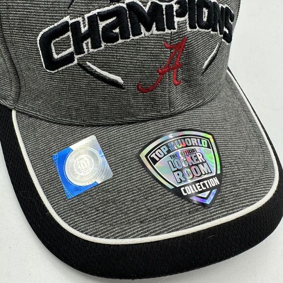 Nike Alabama Crimson Tide Hat Unisex Cap Gray Adjustable 2014‎ SEC Champions - Picture 2 of 7